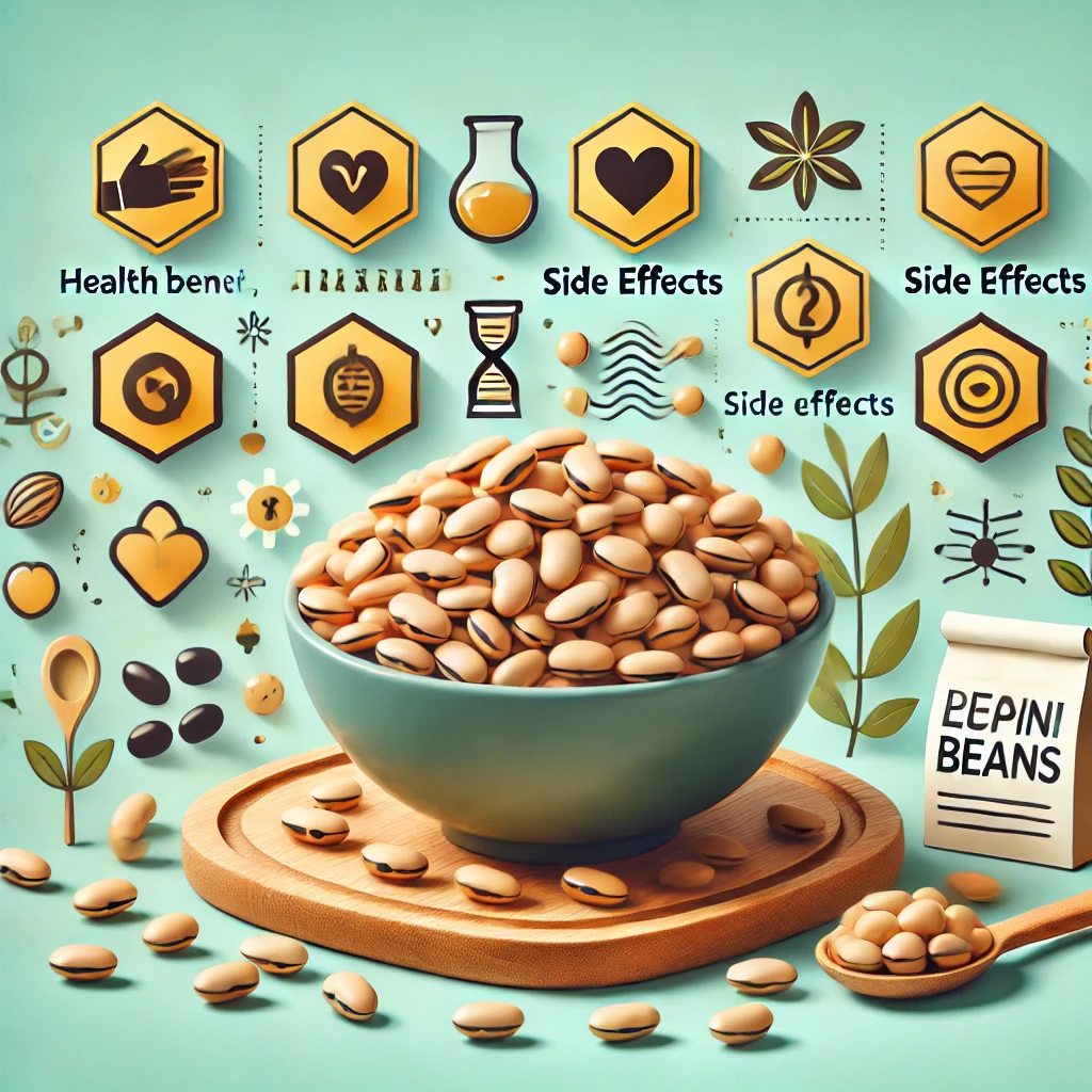 DALL·E 2024 08 05 16.43.37 An engaging image for a blog post about the benefits side effects and consumption methods of lupini beans. The image should include a bowl of lupini